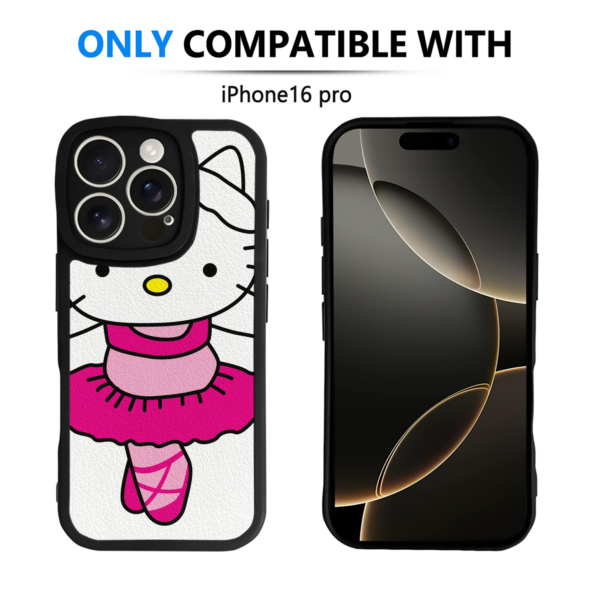 （画像用） Hello Kitty ハローキティ 【iPhone 16シリーズ対応】シリコンスマホケース（レザー調） 材質：シリコン